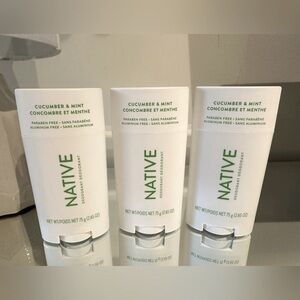 Native Deodorant 3 pack Cucumber Mint NWT